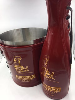 Jean Paul Gaultier for Piper-Heidsieck, Red Vinyl ‘Corset’ Wrap with Full Champ