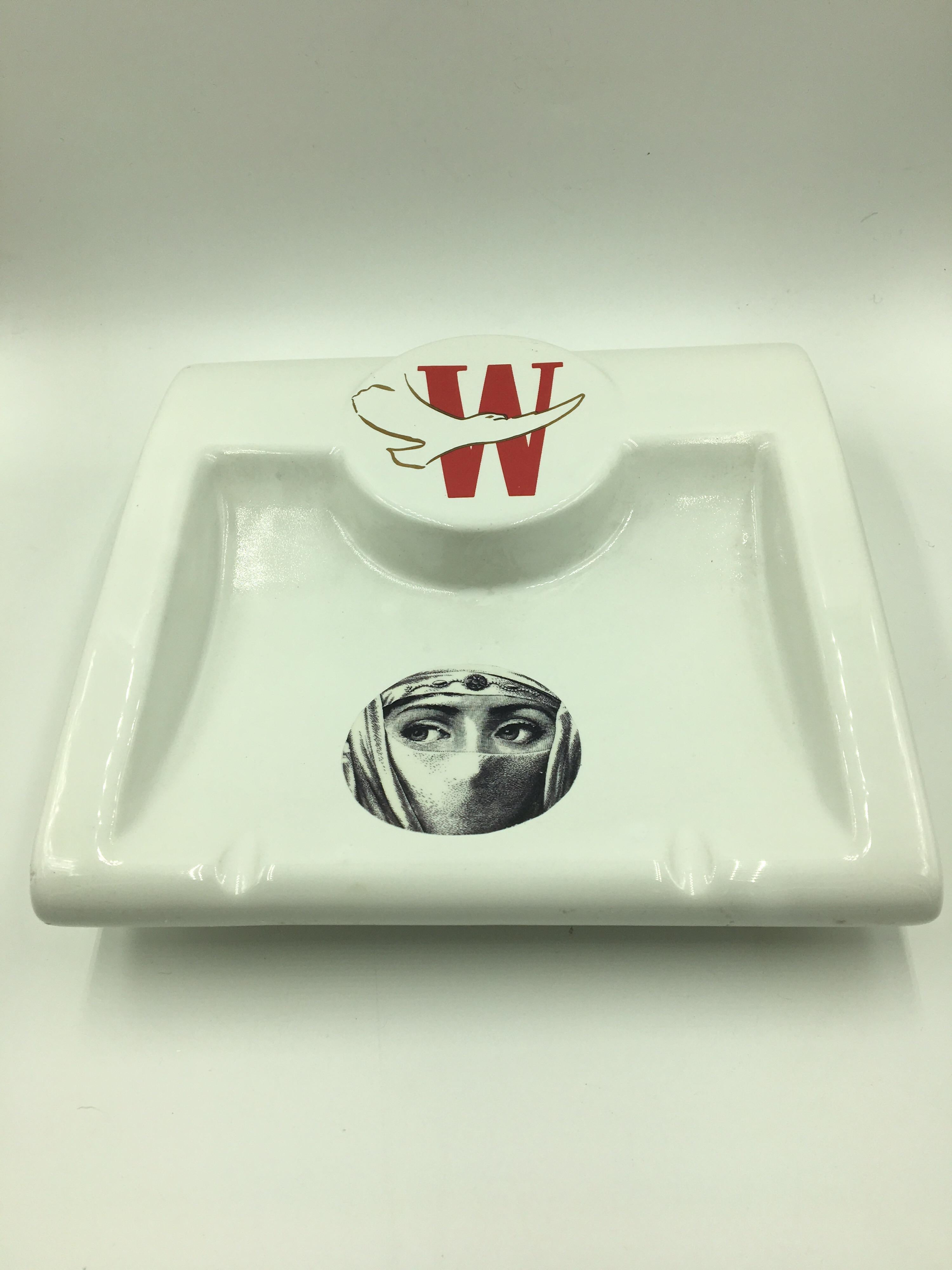 Ceramic Ashtray Fornasetti for Winston For Sale 1