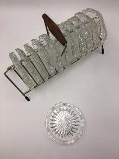 Crystal Coasters Set, 12 Pieces, 1950s