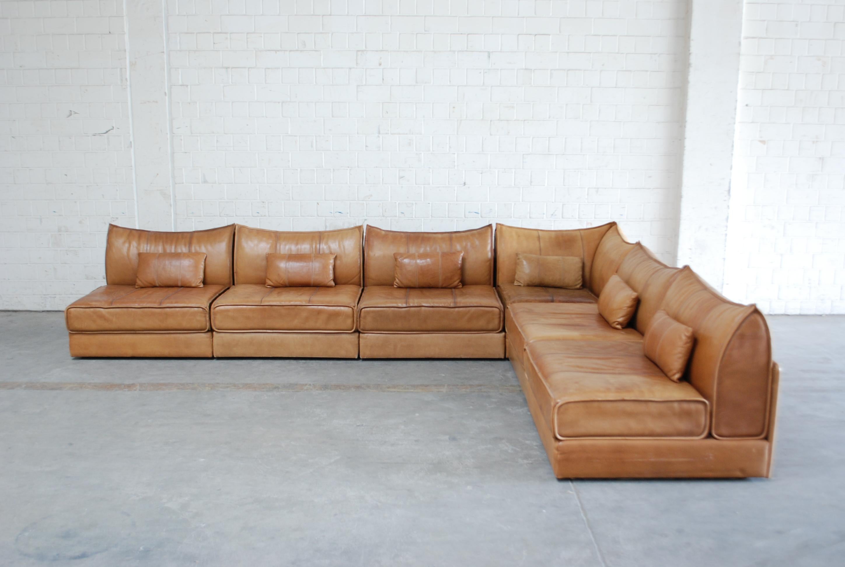 De Sede Modul Leather Sofa DS 19 Living Room Cognac 2