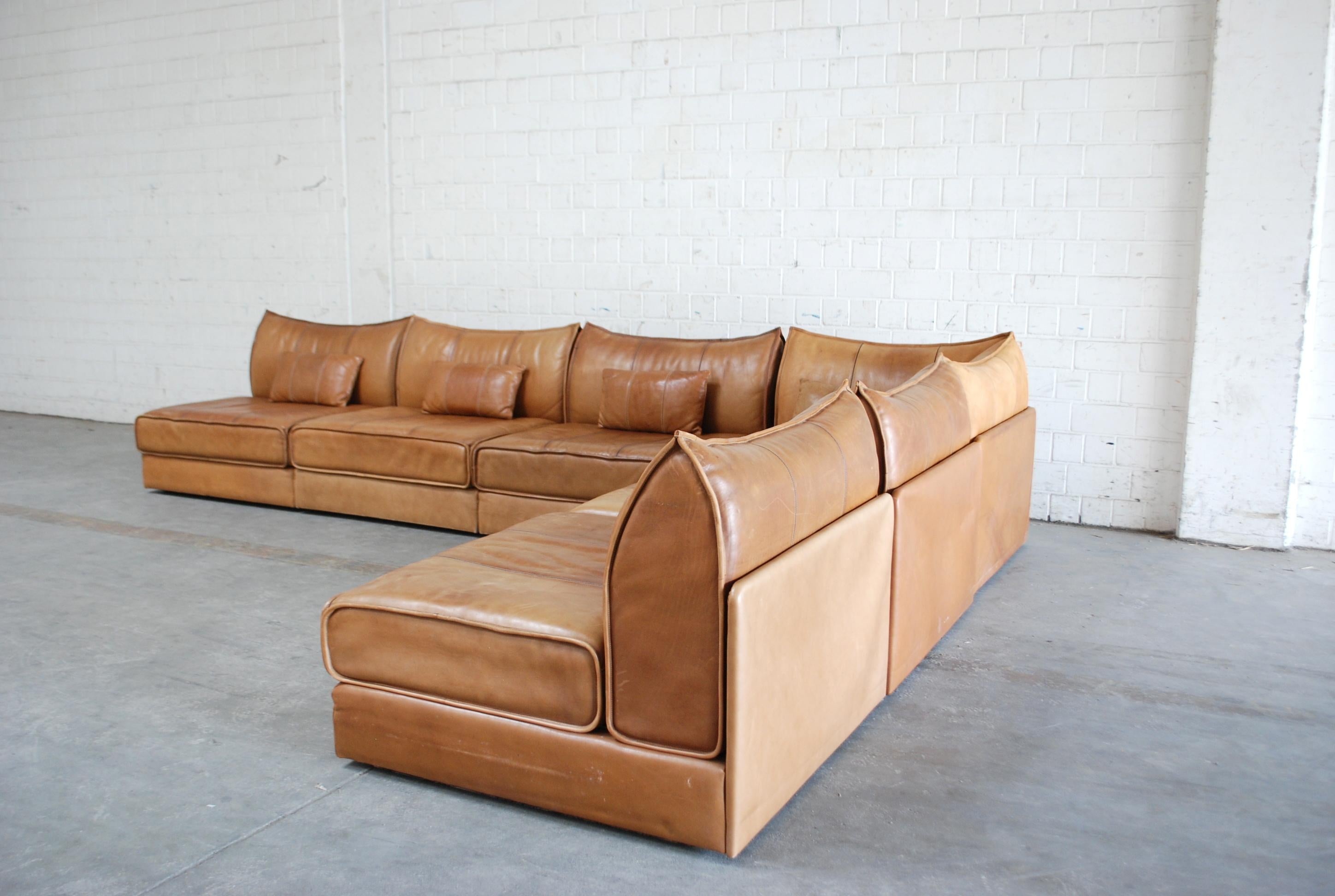 De Sede Modul Leather Sofa DS 19 Living Room Cognac 5