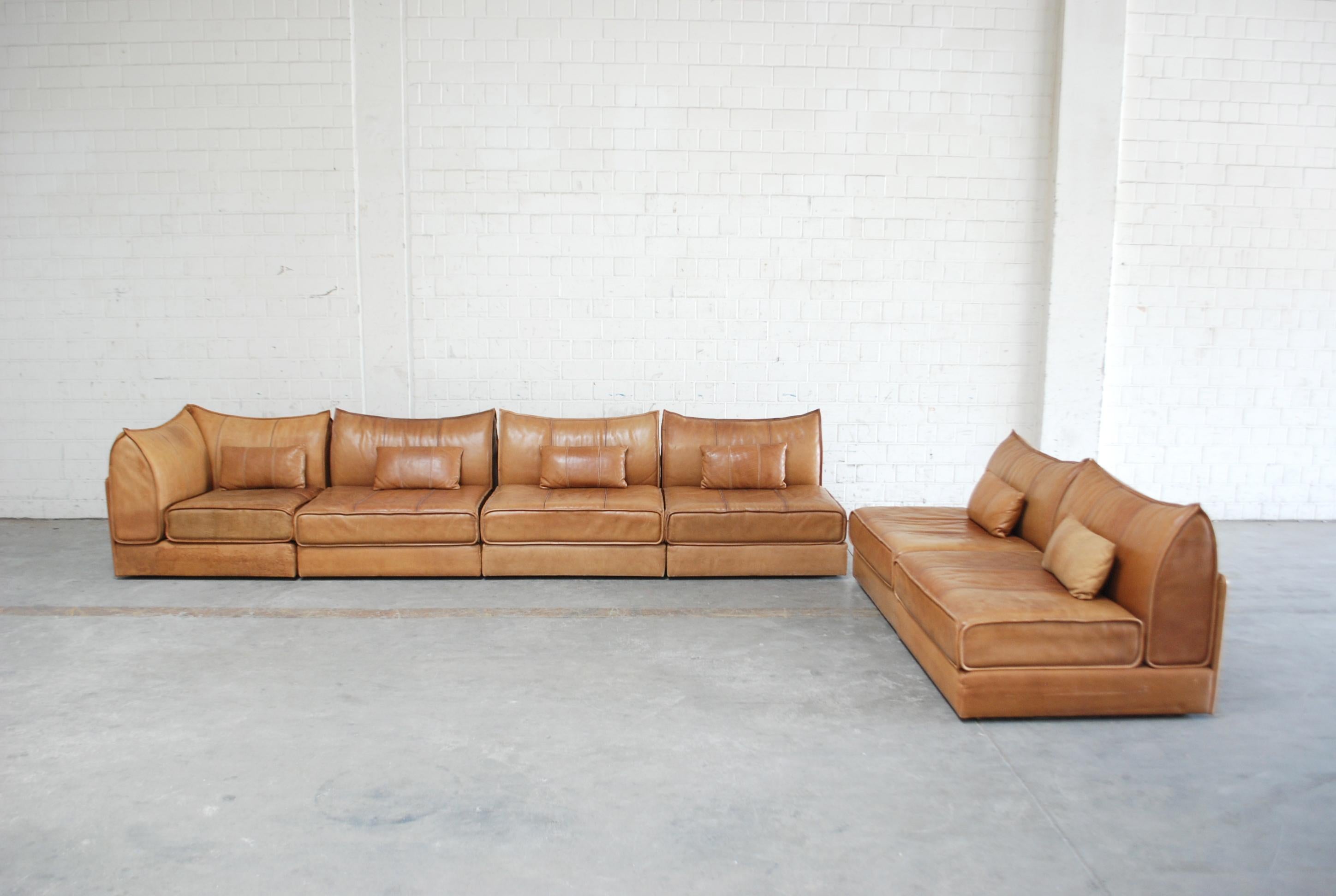 De Sede Modul Leather Sofa DS 19 Living Room Cognac 8