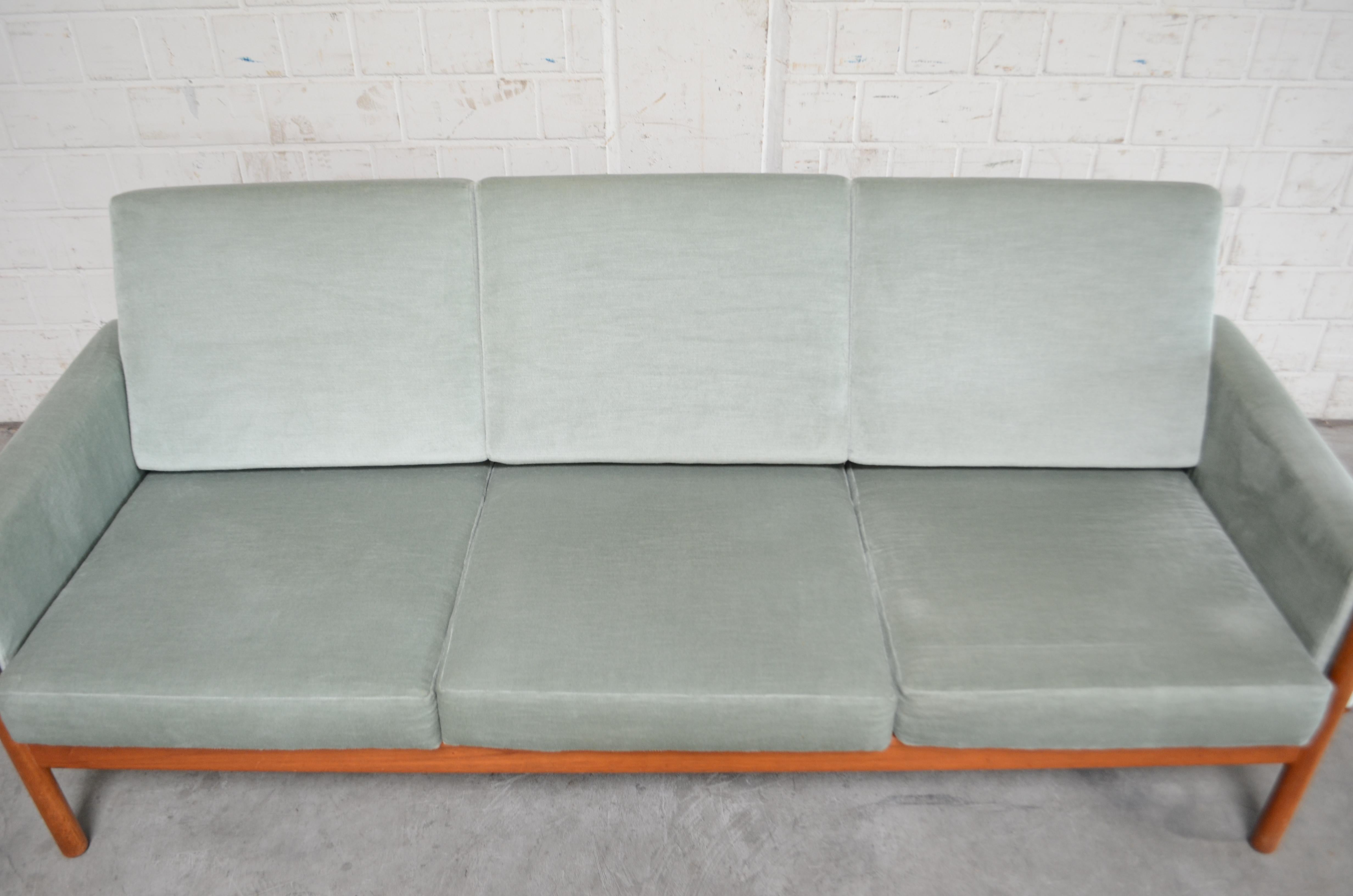 Oiled Henry Walter Klein Danish Modern Teak Sofa for Bramin
