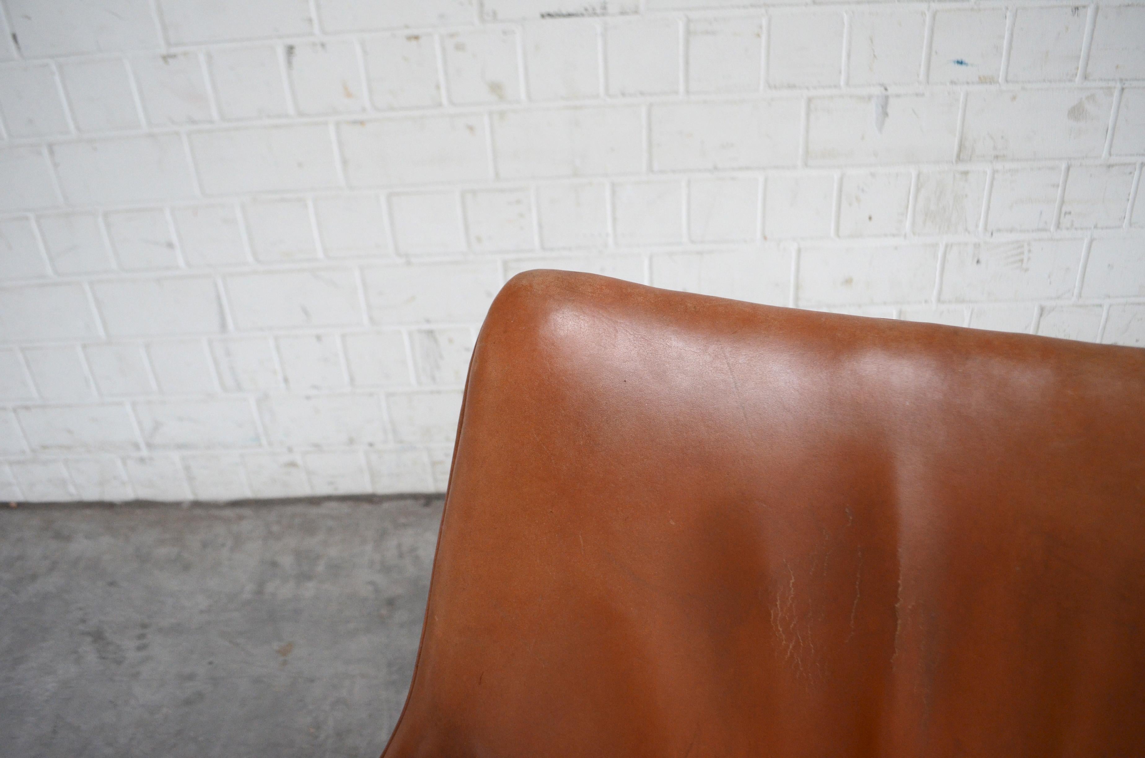 Hans Wegner Cognac Leather Mini Bear Chair Lounge AP 20 for AP Stolen 13
