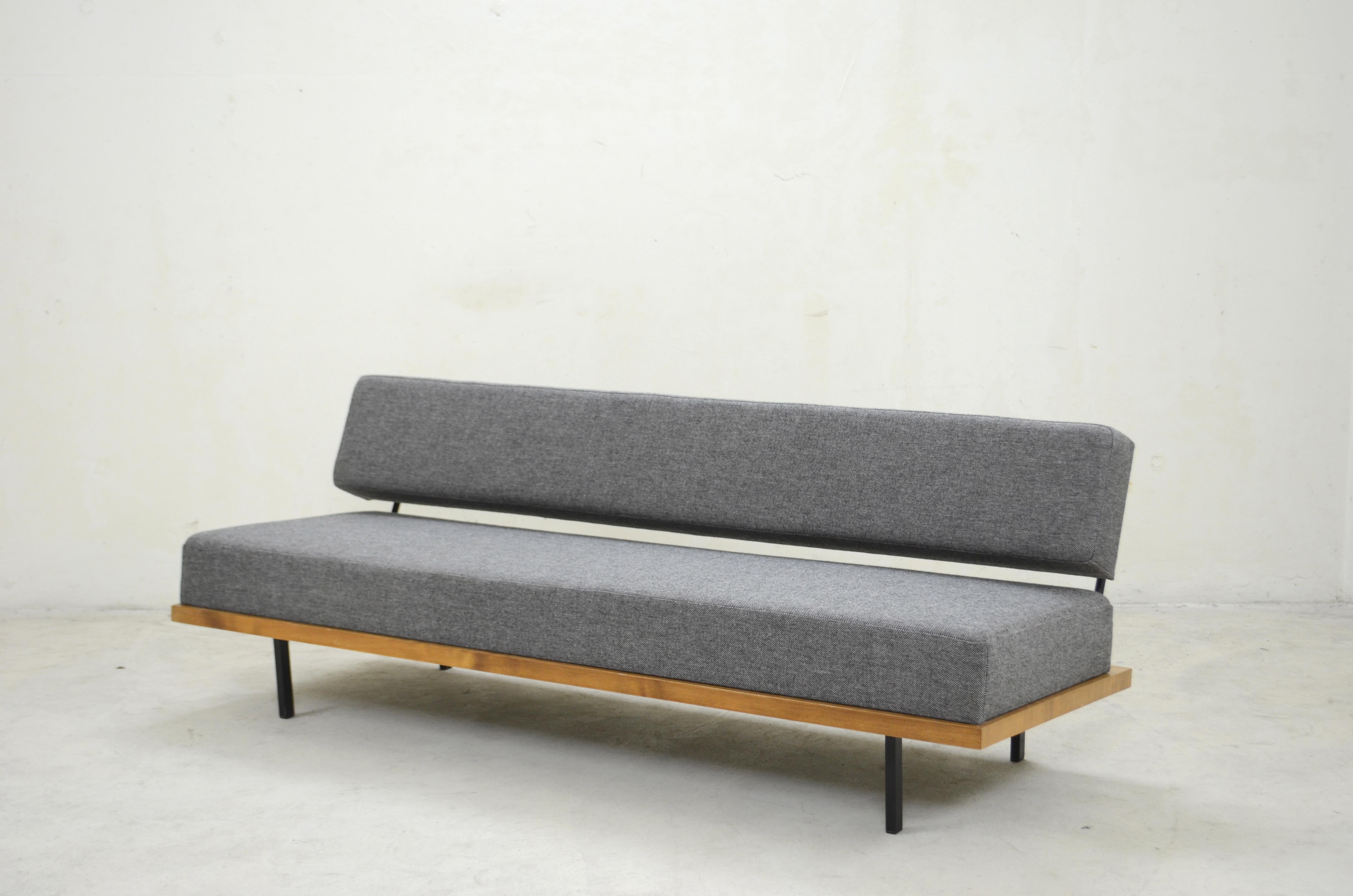 Cherry German 1950s Daybed by Josef Pentenrieder for Hans Kaufeld Sofa New Fabric