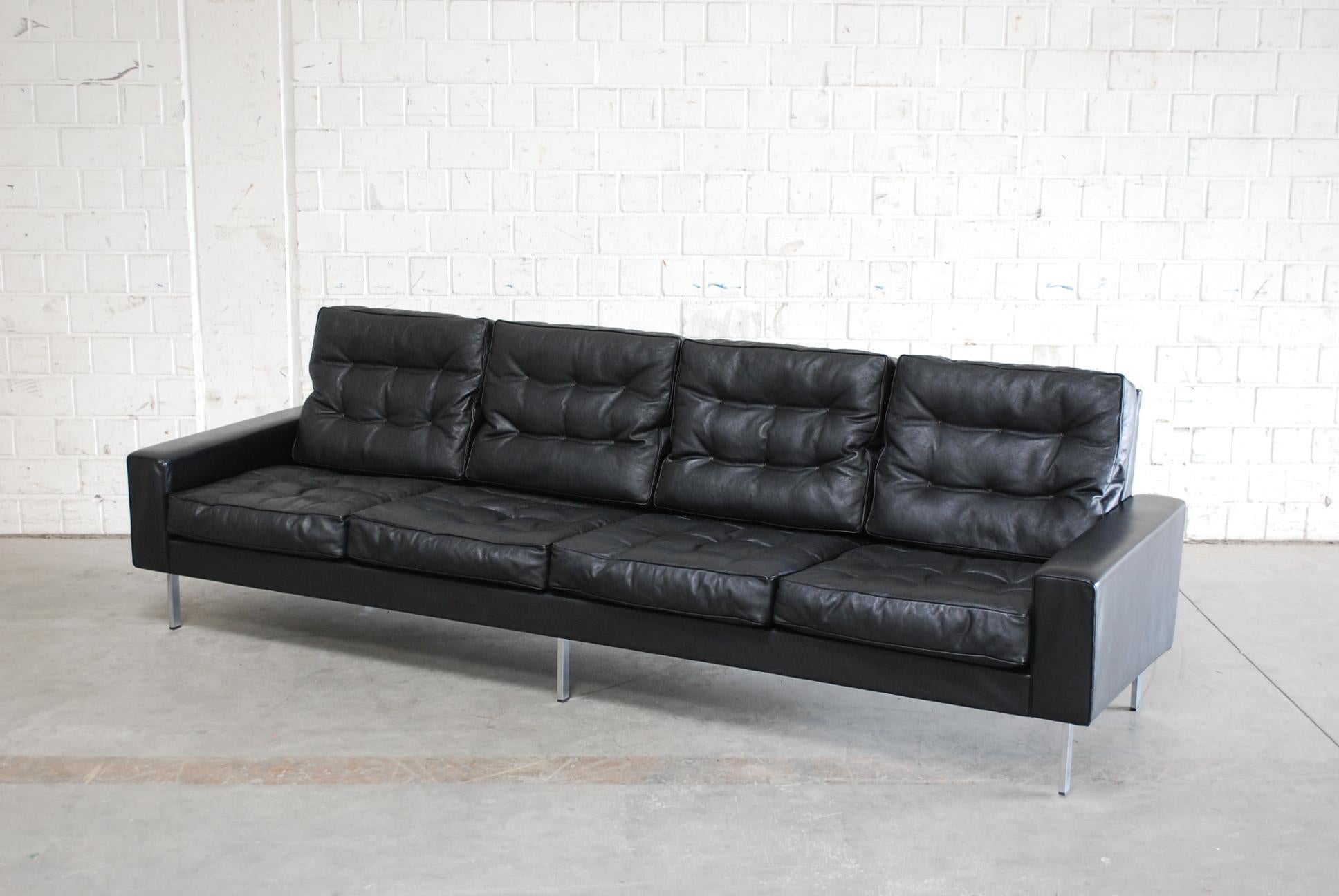 Mid-Century Modern De Sede Vintage Leather Sofa, 1967s