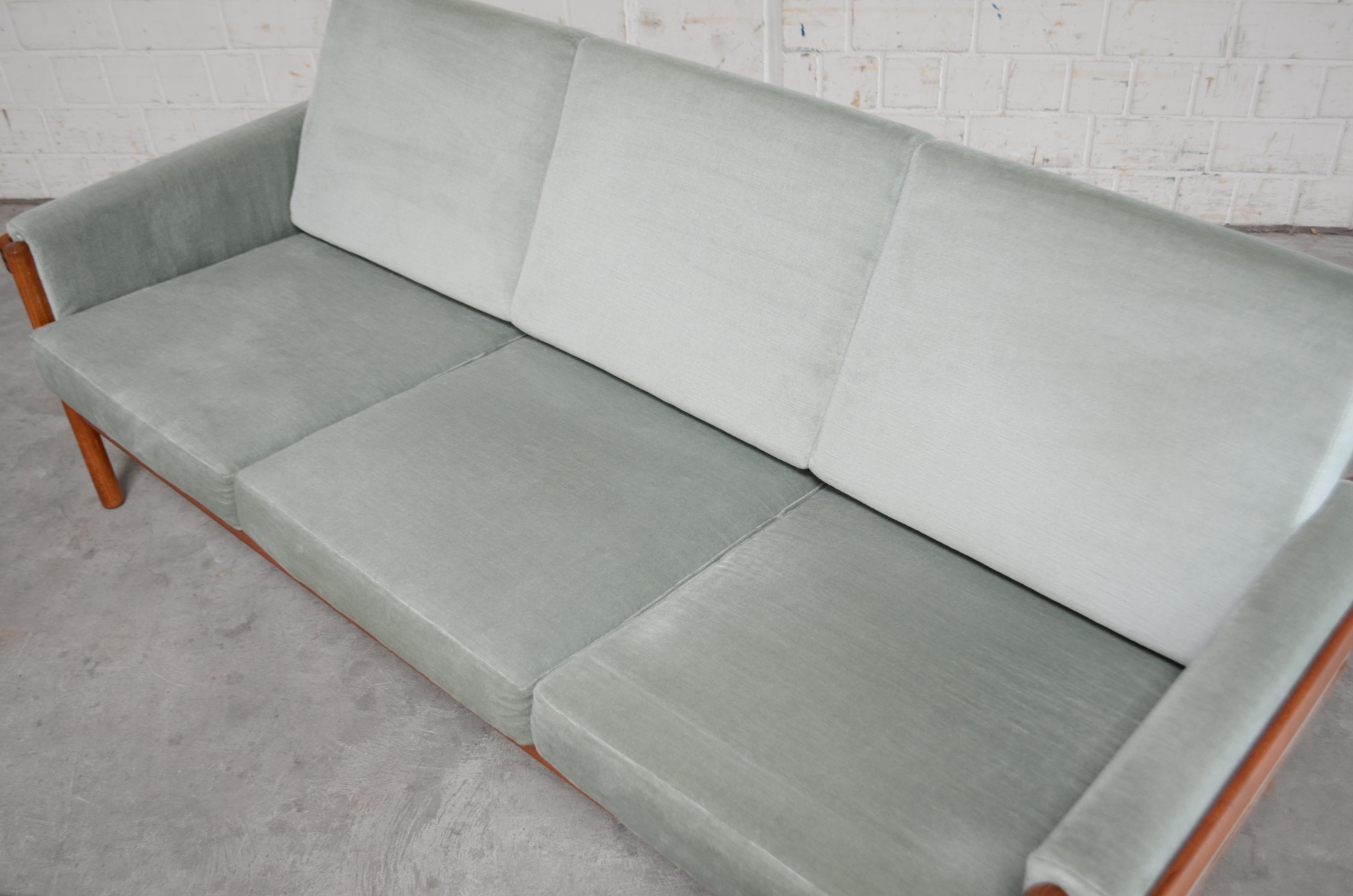 Oiled Henry Walter Klein Danish Modern Living Room Set Teak Sofa & 2 Chairs for Bramin