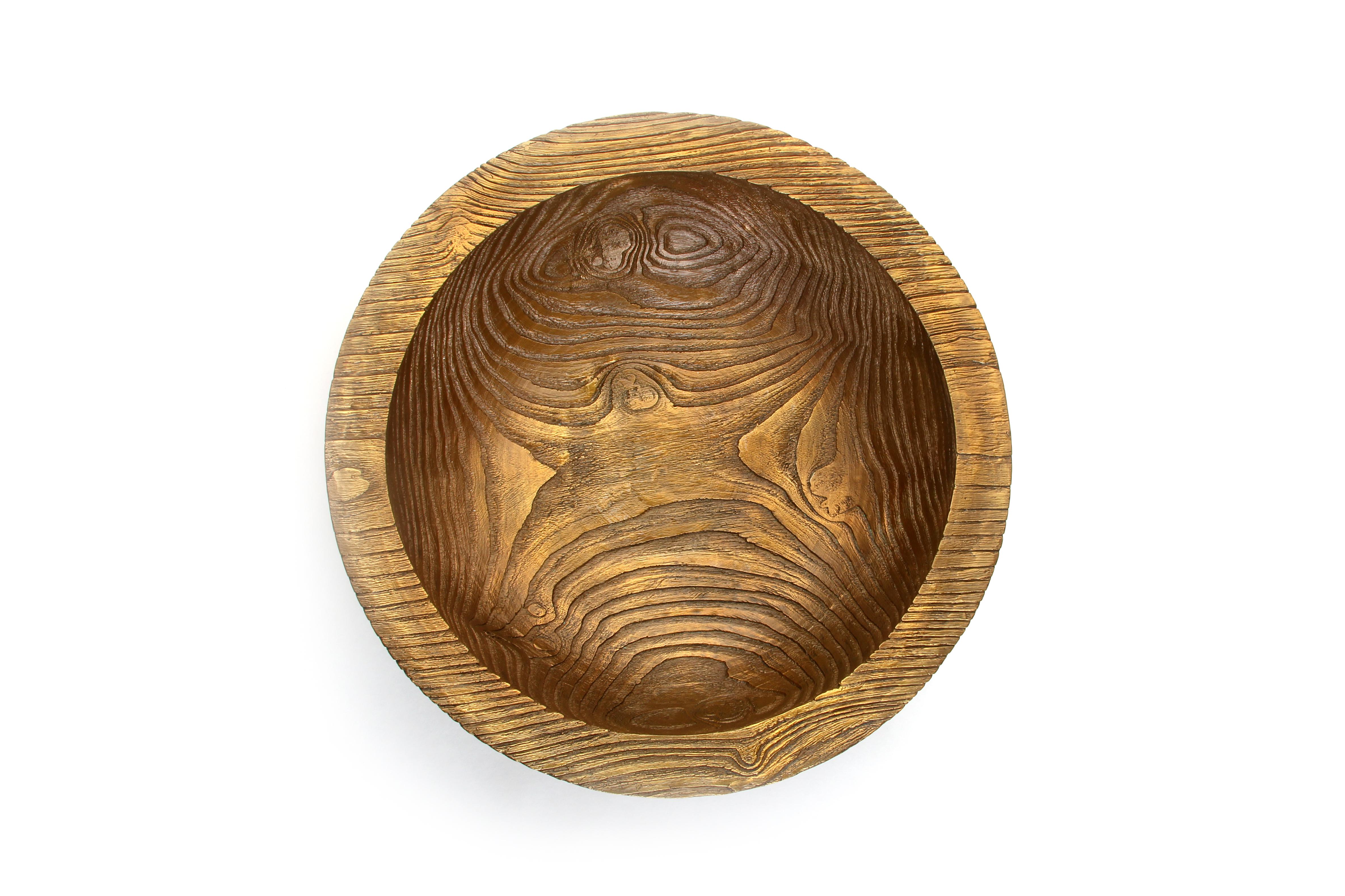 Solid Bronze Set ‘Everest’, ‘Alpine’ and ‘Flora’ Bowls with Wood Grain Texture im Zustand „Neu“ im Angebot in West Hollywood, CA