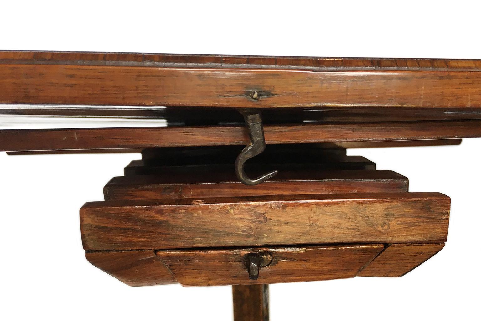 18th Century Rosewood and Oak French Convertible Music Stand by N. Grevenich For Sale 1