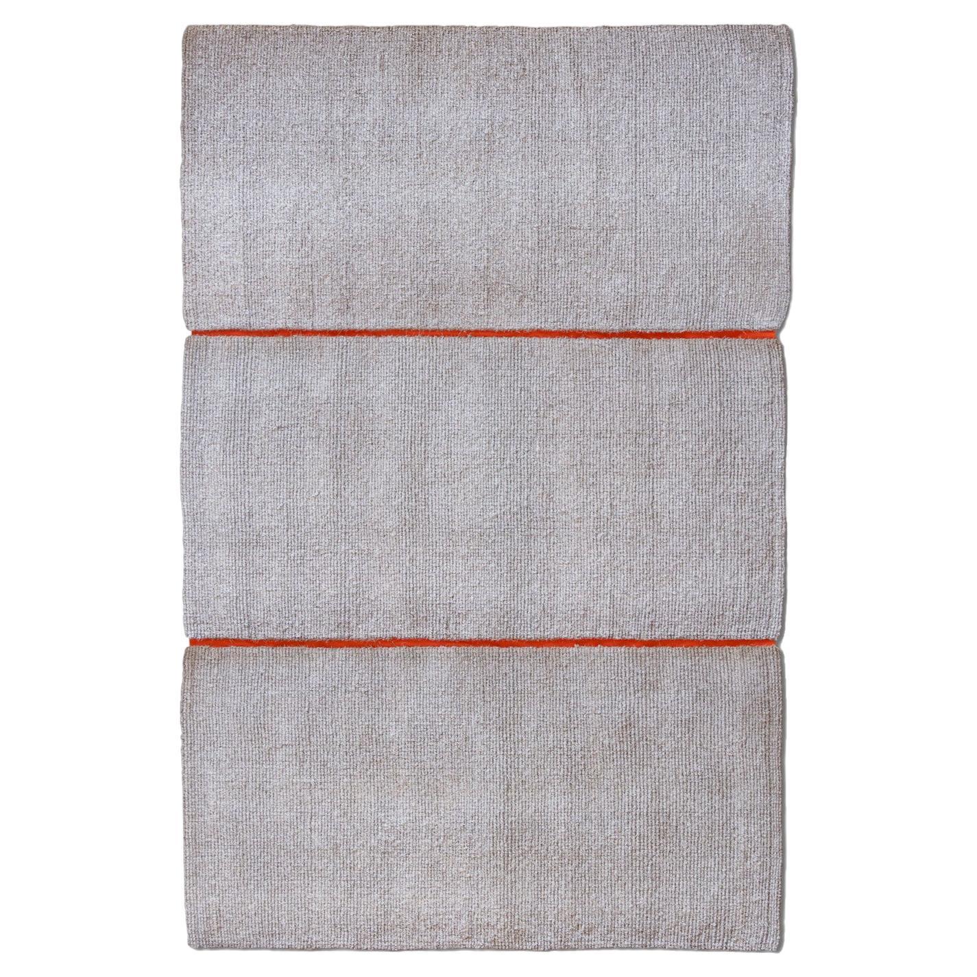 Modularer natürlicher weißer Kokosnussholz-Teppich für den Außenbereich von Deanna Comellini 195x285 cm im Angebot