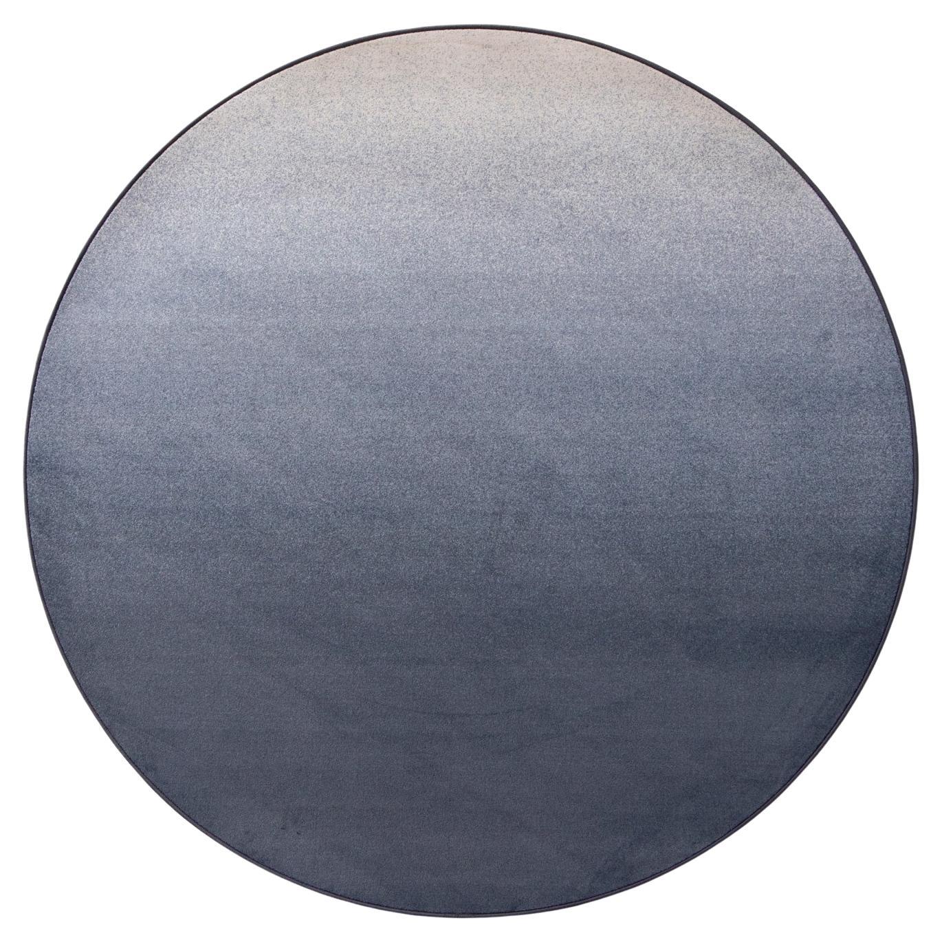 21st Cent Gradation Blue Round Rug by Deanna Comellini In Stock ø 200 cm For Sale