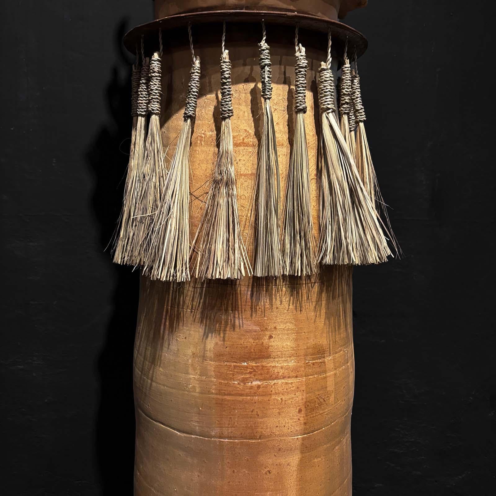 XXI secolo e contemporaneo Albero della Vita in terracotta e paglia scolpito a mano da Manu Crotti in vendita