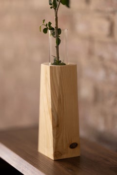 Cypress and Glass Vase  Facet Flower Vase by Alabama Sawyer