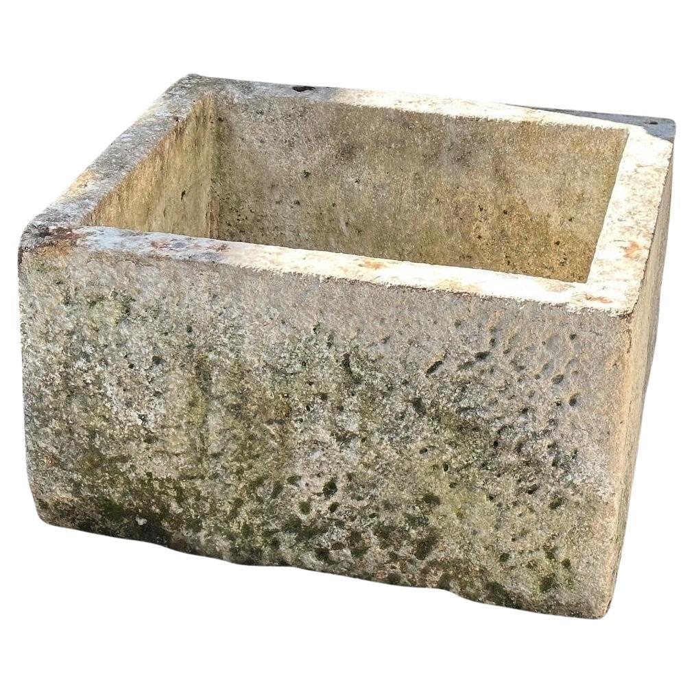 Jardinera de piedra tallada a mano Jardinera Lavabo de granja antiguo LA