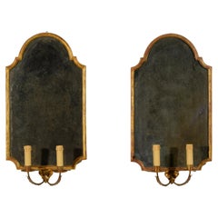 Antique 18th Century Pair of Italian Neoclassical Giltwood Mirrors