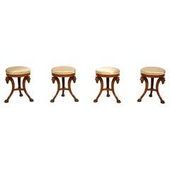 XIX secolo, quattro sgabelli toscani in legno "Charles X"