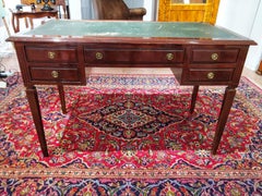 20th Century Louis XVI Oak Small Bureau Plat Writing Desk