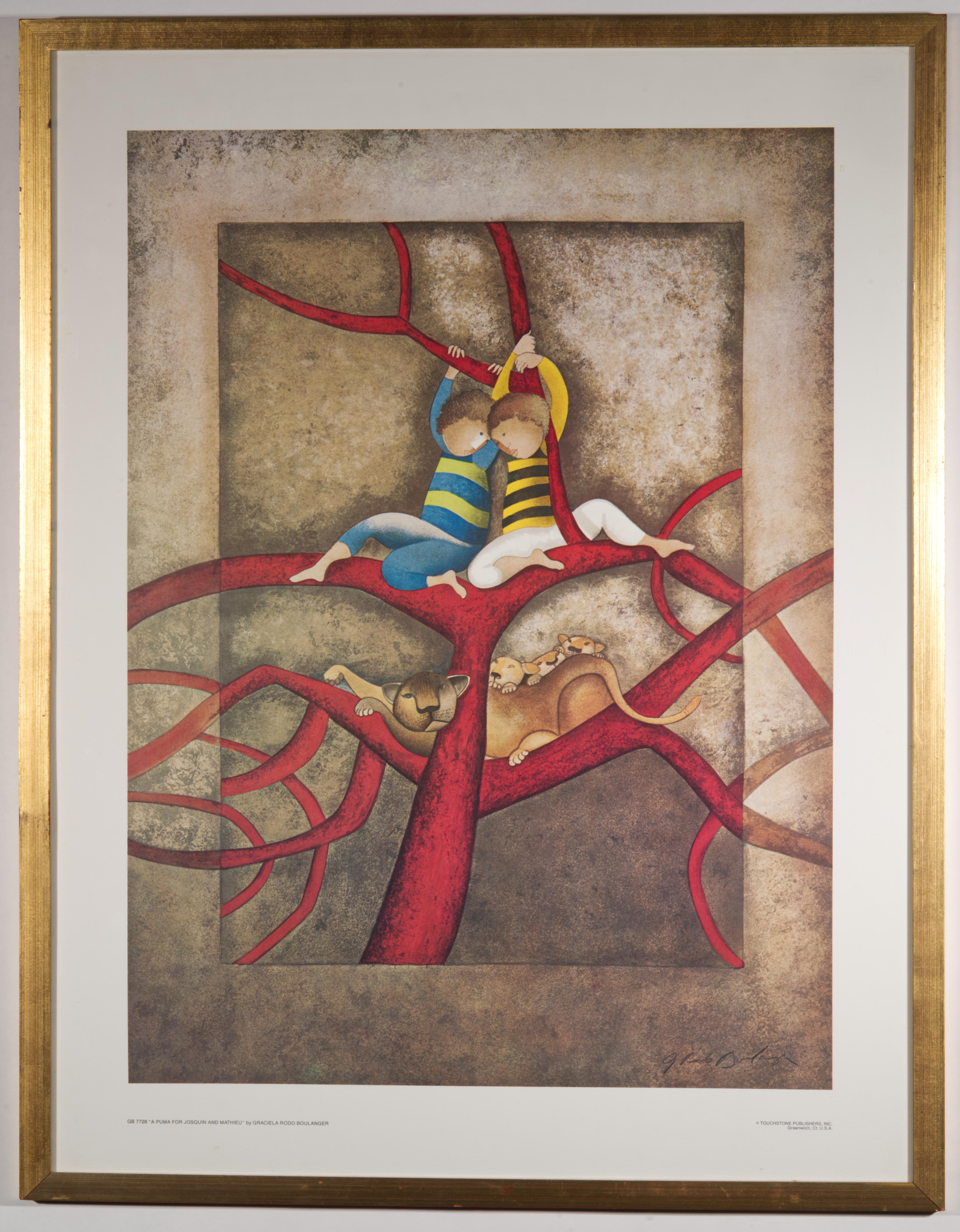 Graciela Rodo Boulanger One For Each One Gerahmte Lithographie 1970er Jahre im Angebot 1