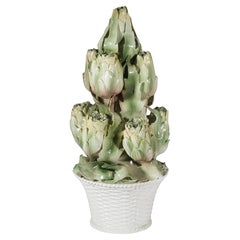 Vintage Mottahedeh Majolica Artichoke Centerpiece
