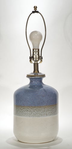 Stoneware Crock Jug Table Lamp, American Craftsman Movement
