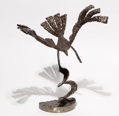 Sculpture en fer forgé de style cubiste brutaliste américain « Flying Bird », Kohn, 1974