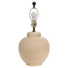 Lampada da tavolo vintage con grande urna in ceramica "Moon Jar", anni '60-'70