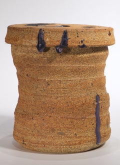 Vaso con coperchio di Frans Wildenhain, ceramica d’arte americana, anni ’50-’60