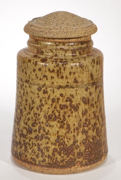 Frans Wildenhain Salt Glazed Lidded Jar, American Studio Pottery 1950s-1960s