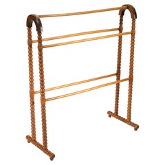 Antique American Bobbin Frame Maple Blankets Stand Towels Rack