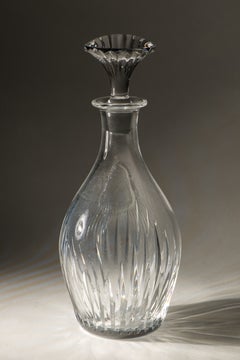 Carafe à whisky ronde en cristal « Baccarat Massena » avec bouchon