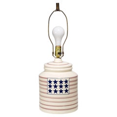 Americana Large Stoneware Jar Crock Table Lamp Studio Pottery