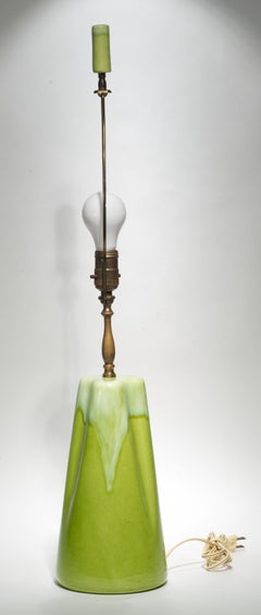 Mid-Century Modern Drip Flambe Ceramic Table Lamp 1950s, Haeger