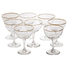 Lenox Mansfield Coupe Champagne Glasses Set of 8 with 24K Gold Trim