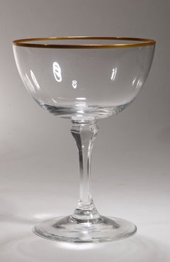 Lenox Mansfield Coupe Champagne Glasses Set of 8 with 24K Gold Trim