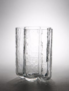 Vase vintage en verre « Pauline Cloud » de Rune Strand, style scandinave des années 1970