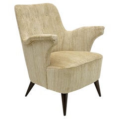 Pareja de sillones Nino Zoncada de terciopelo de chenilla modernos de mediados de siglo by Cassina años 50