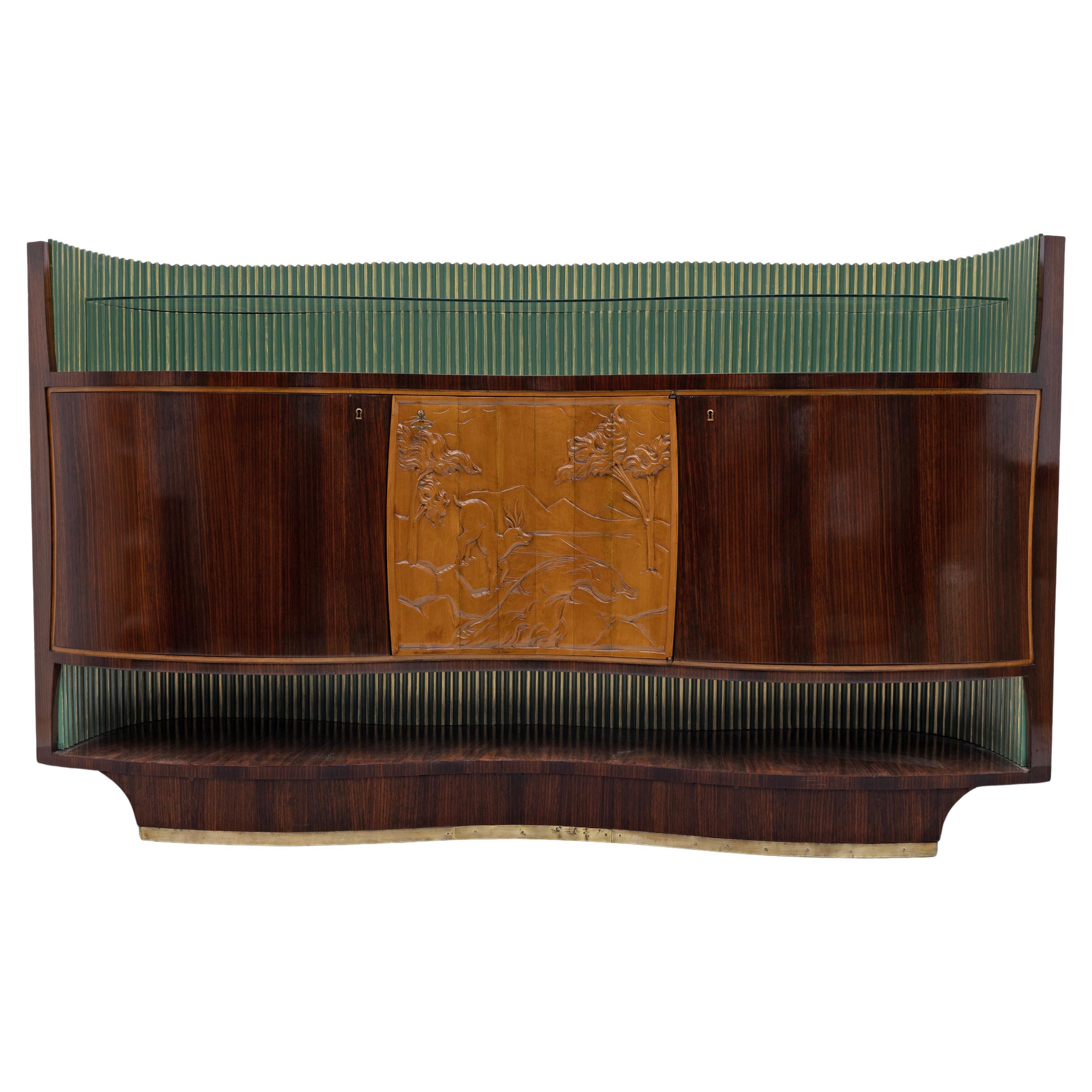 Cabinet Bar italiano di Vittorio Dassi, anni '50, moderno a metà secolo in vendita