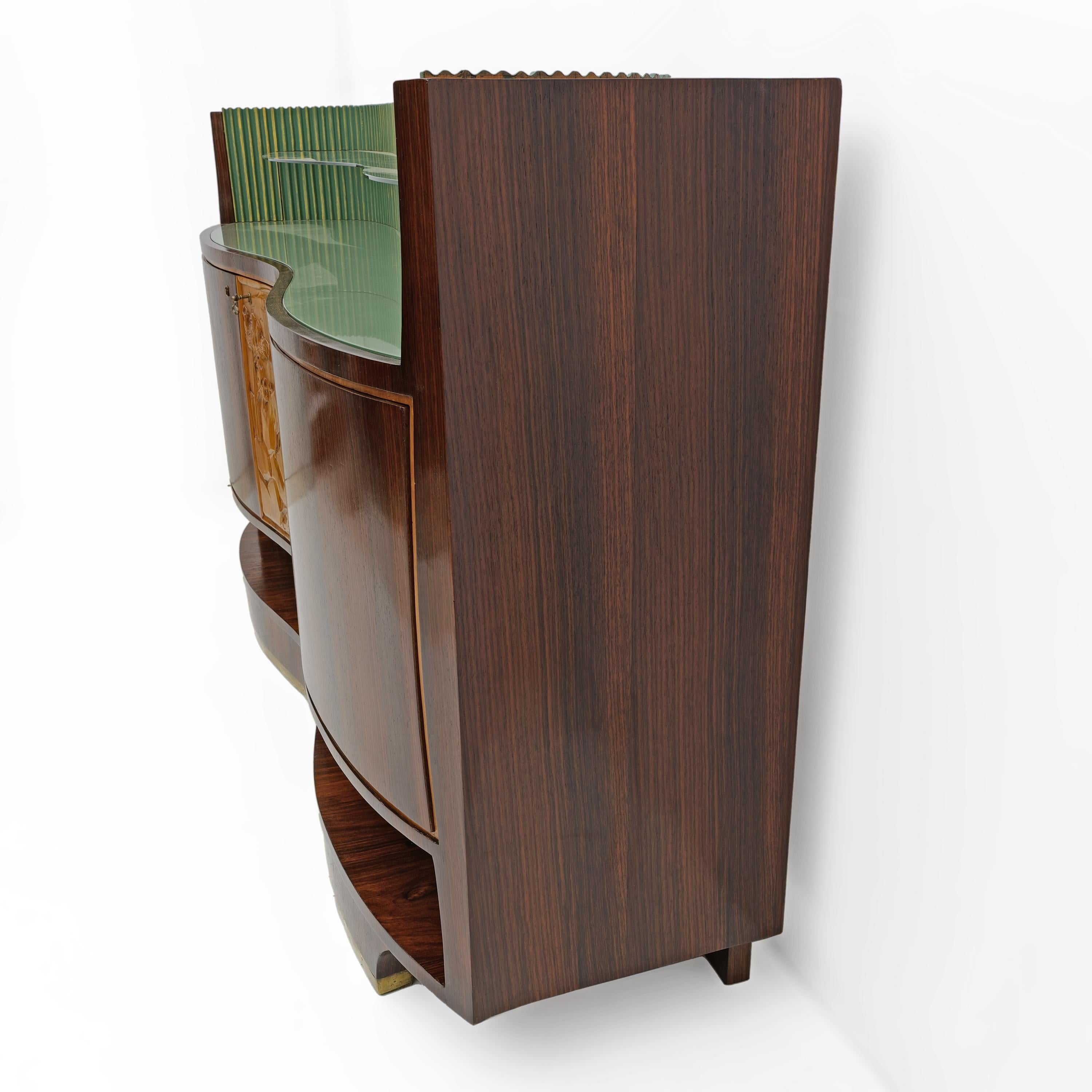Cabinet Bar italiano di Vittorio Dassi, anni '50, moderno a metà secolo in vendita 2