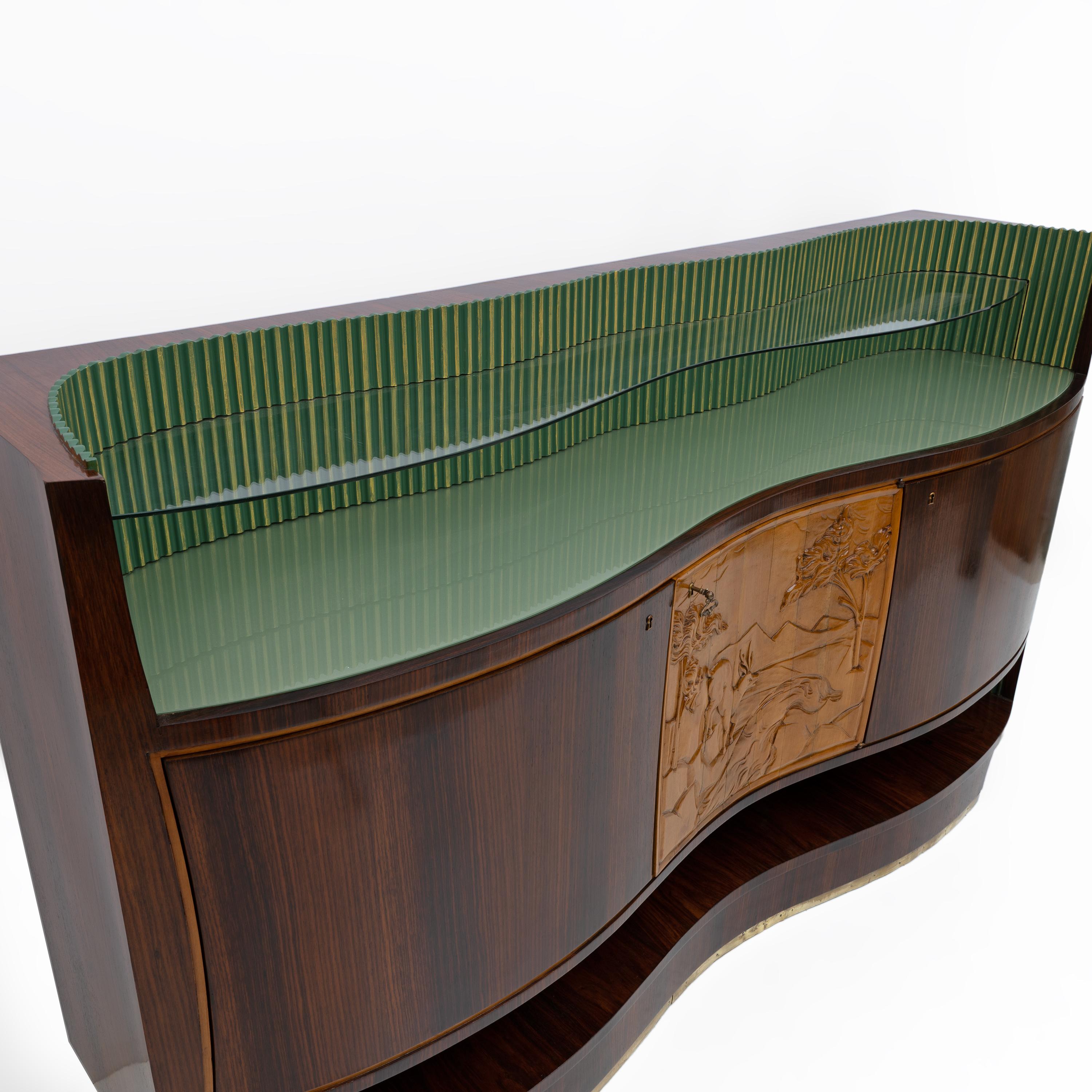 Cabinet Bar italiano di Vittorio Dassi, anni '50, moderno a metà secolo in vendita 5
