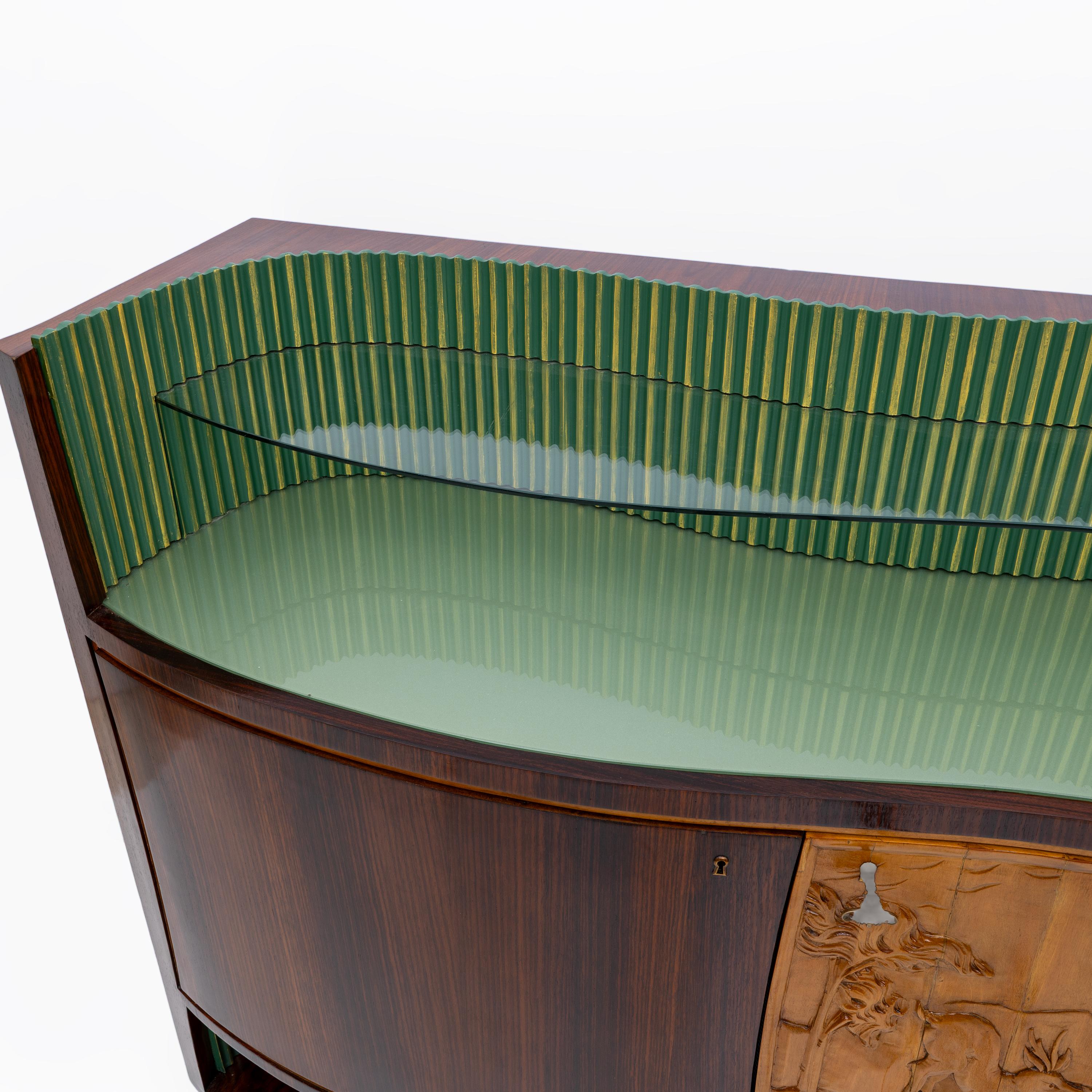 Cabinet Bar italiano di Vittorio Dassi, anni '50, moderno a metà secolo in vendita 3