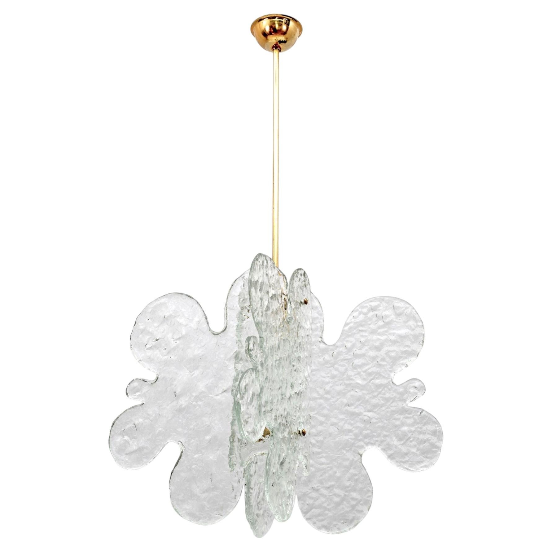 Carlo Nason Mid-century Modern Italian Murano Glass Pendant for Mazzega, 1970s