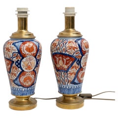 Pair of Imari Porcelain Vases with Gilt Bronze Mounts, Japan, Meiji Period