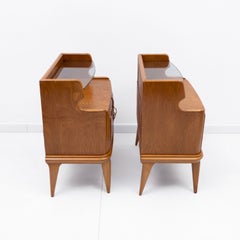 Pair of Mid-Century Modern Italian Ashwood Nightstands, 1950s