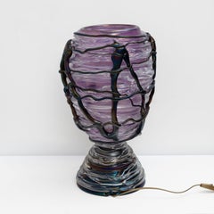 Lampe de table sculpturale exceptionnelle en verre de Murano, pièce unique, 1990