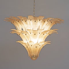 Kronleuchter aus Murano-Glas im Mid-Century-Stil mit Palmettmotiven, Italien
