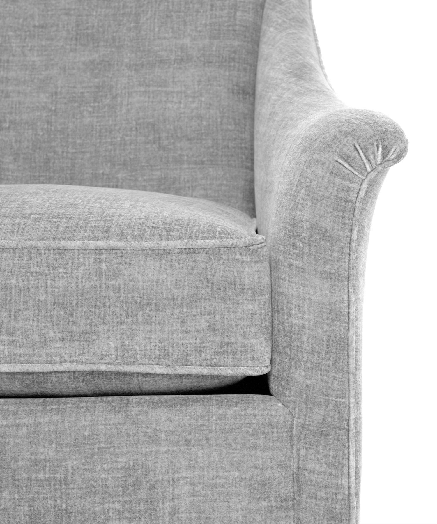 American Isabelle Upholstered Chair in Wool, Vica designed by Annabelle Selldorf