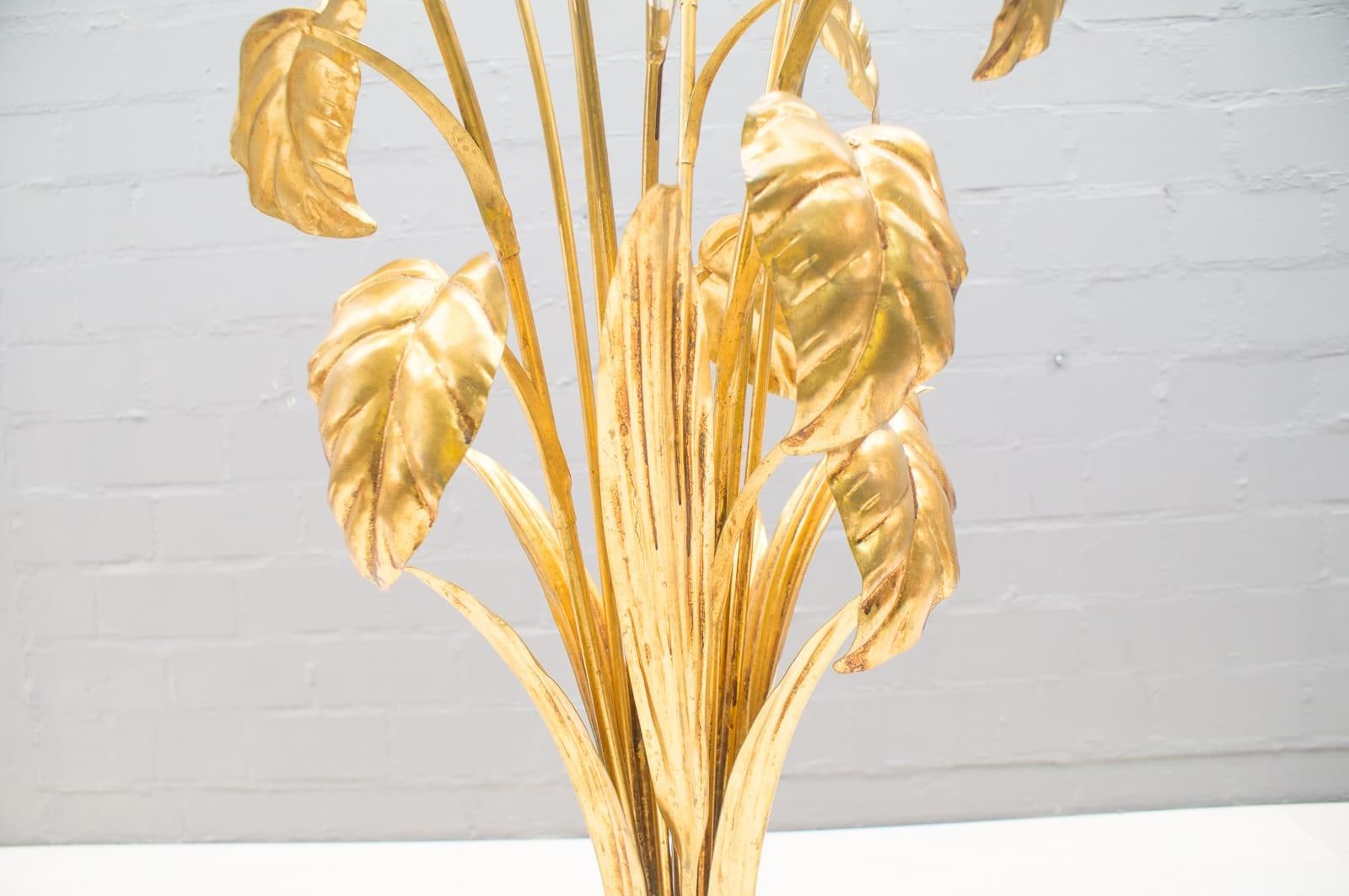 Gilded Floral Floor Lamp by Hans Kögl, Germany, 1970s 1