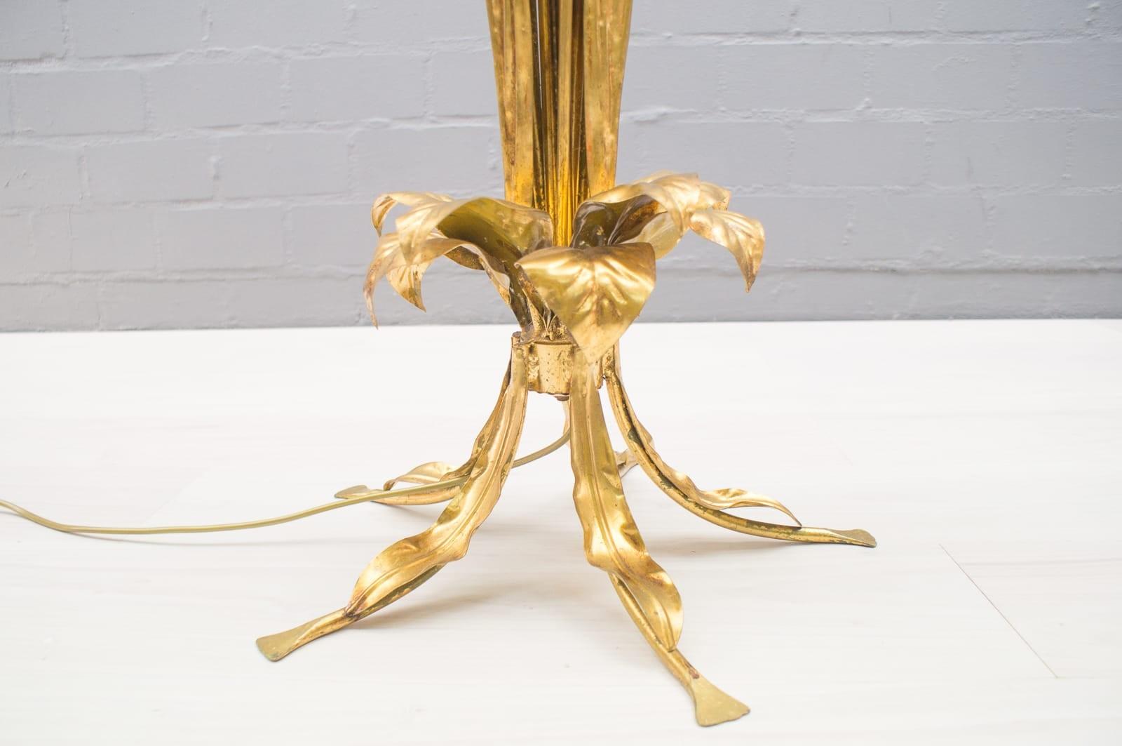 Gilded Floral Floor Lamp by Hans Kögl, Germany, 1970s 2
