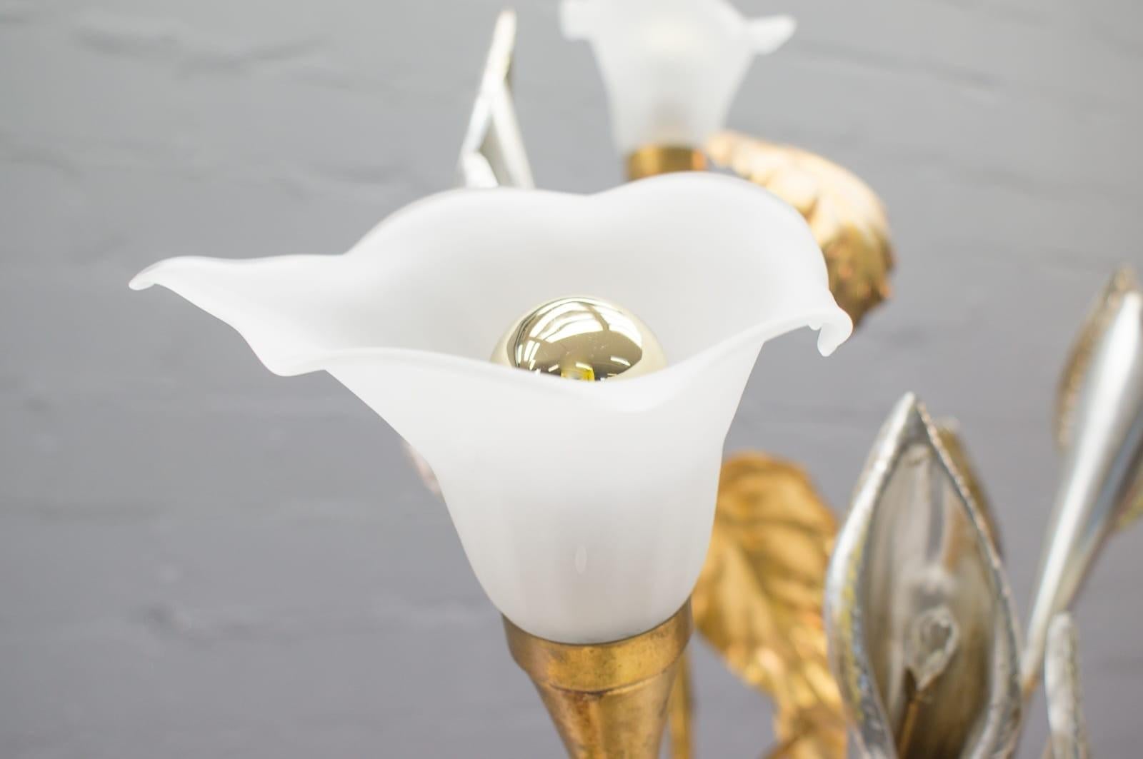 Gilded Floral Floor Lamp by Hans Kögl, Germany, 1970s 3