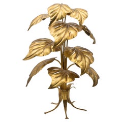 Amazing Gilded Floral Floor Lamp by Hans Kögl, Germany, 1960s